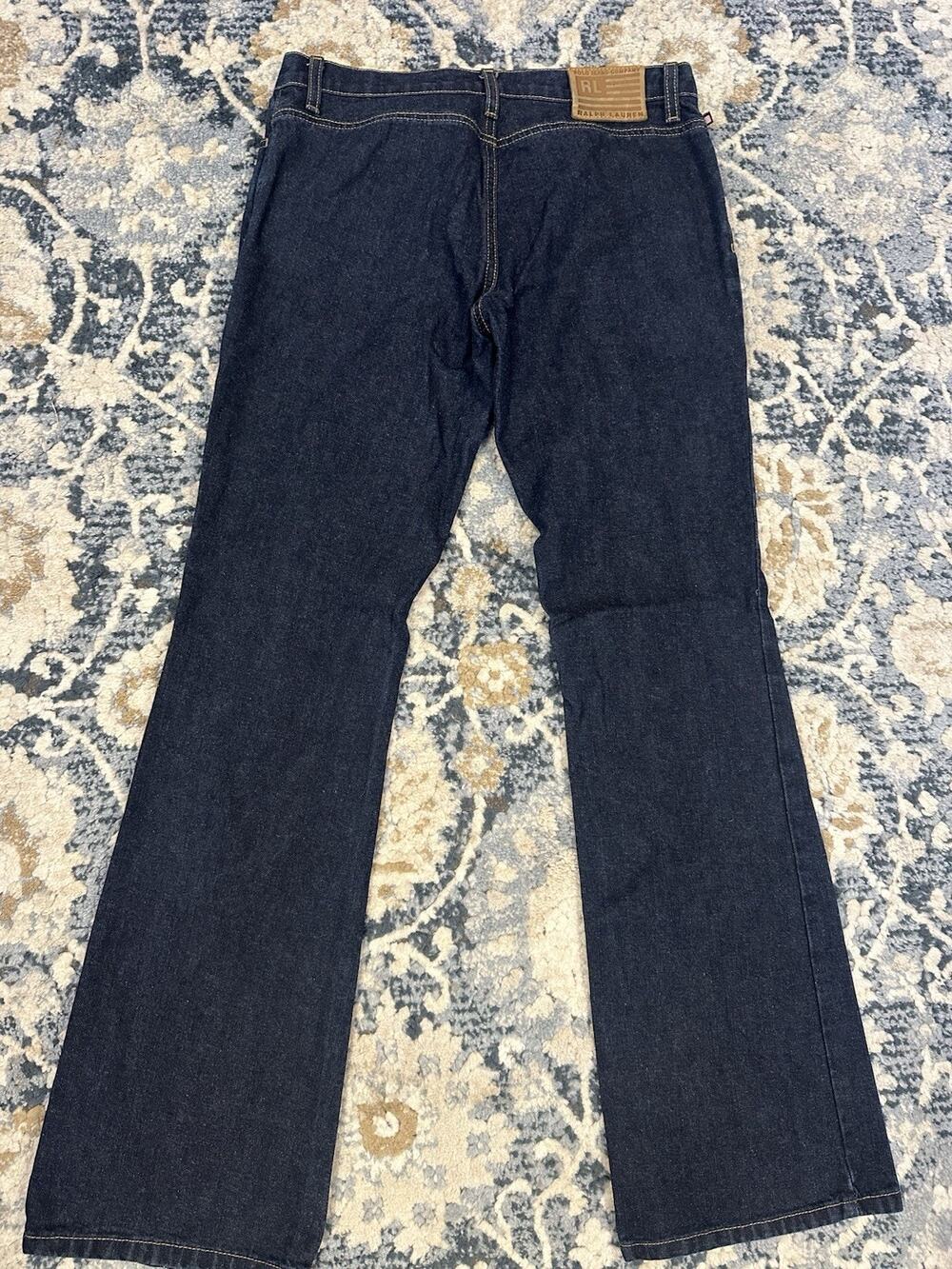 VTG Polo Jeans Co Ralph Lauren Women's 6 Stitched Ranch Pocket Flare Leg LowRise